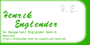 henrik englender business card